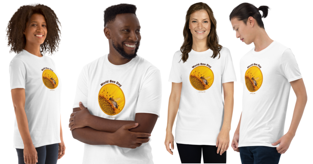 People wearing Earth Day shirts