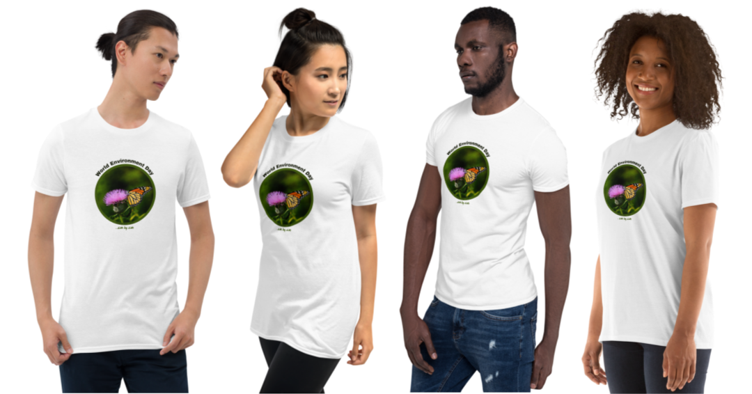 People wearing Earth Day shirts