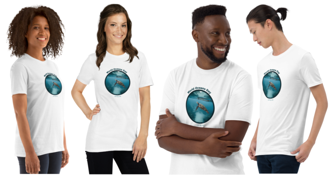 People wearing Earth Day shirts